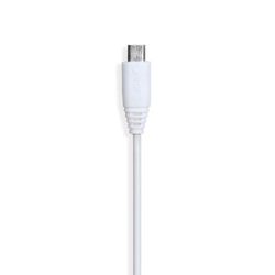 GEAR Ladekabel MicroUSB til USB-A 0,3 m hvit rund kabel