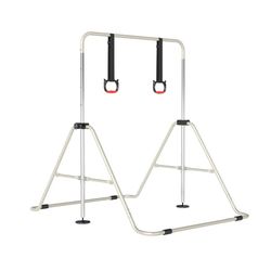 Justerbar gymnastikkstang for barn med metallramme, beige