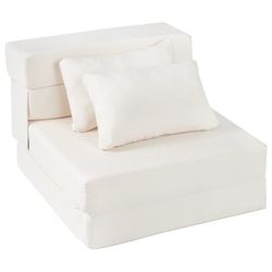 3-i-1 Chenille sovesofa med 2 puter, beige