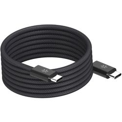 USB-C magneettipunottu kaapeli, 60W, 2m, musta