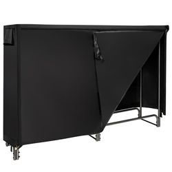 Vedhylla i metall för utomhusbruk med vattentätt lock, 184x35,5x122,5 cm