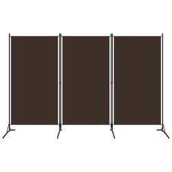 vidaXL Rumsavdelare 3 paneler brun 260x180 cm