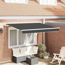 vidaXL Innvendbar Markise Antrasitt 300 x 200 cm Polyester, Aluminium