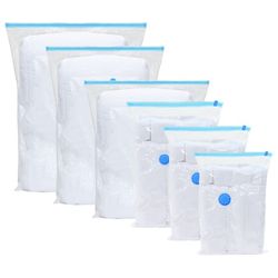 vidaXL Oppbevaringsposer 5 pcs Transparent og blå 80 x 60 cm