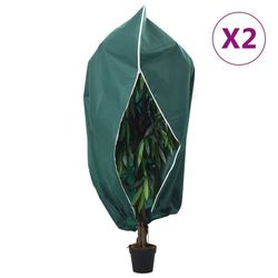 vidaXL Plantefleecetrekk med glidelås 2 stk 70 g/m² 1,2x1,8 m