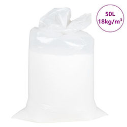 vidaXL Sittepose fylling EPS 50 L hvit 18 kg/m³