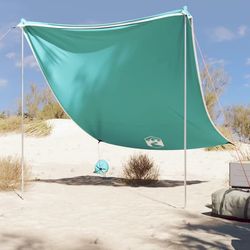 vidaXL Strandbaldakin med sandankre grønn 214x236 cm
