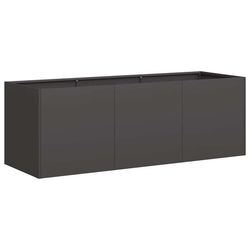 vidaXL Blomsterkasse svart 120x40x40 cm kaldvalset stål