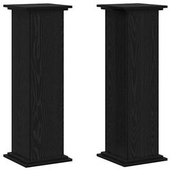 vidaXL Planteholder Svart Eik 33 x 33 x 100 cm Konstruert tre