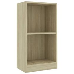 vidaXL Bokhylla sonoma-ek 40x24x75 cm spånskiva