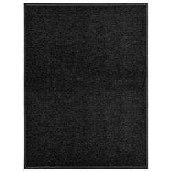 vidaXL Dörrmatta tvättbar svart 90x120 cm
