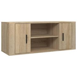 vidaXL TV-benk sonoma eik 100x35x40 cm konstruert tre