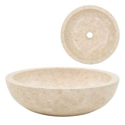 vidaXL Vask 40x12 cm marmor krem