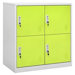 vidaXL Oppbevaringsskap lysegrå og grønn 90x45x92,5 cm stål