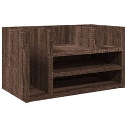 vidaXL Hylle til skrivebord brun eik 44,5x24x25 cm konstruert tre