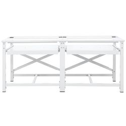 vidaXL | Vaskemaskin Pedestal | Hvit Stål