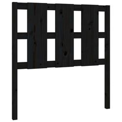 vidaXL Sänggavel svart 105,5x4x100 cm massiv furu