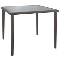 vidaXL Puutarhapöytä harmaa 48x48x37 cm teräs