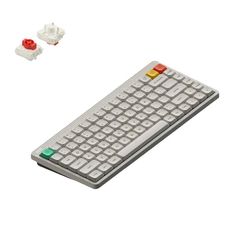 NuPhy Node 75 trådlöst mekaniskt tangentbord QWERTY US - Low, Lunar White, Red nano