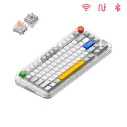 Nuphy Kick75 Hybrid-Profile Anpassat mekaniskt tangentbord QWERTY US - High, NuPhyIO, Blush