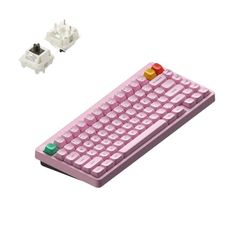 NuPhy Node 75 trådlöst mekaniskt tangentbord QWERTY US - High, Light Pink, Brown Max