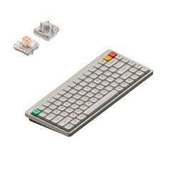 NuPhy Node 75 trådlöst mekaniskt tangentbord QWERTY US - Low, Lunar White, Blush nano