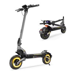 iScooter V5Pro Elektrisk Scooter 500W Motor, 20km/h 60-70km Räckvidd, 48V 12,5Ah Batteri, 10" Terrängdäck, Hopfällbar El-Scooter