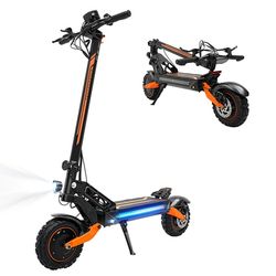 iScooter W12 Elektrisk Scooter 3000W Dubbelmotor, 70km/h 100km Räckvidd, 52V 25Ah Batteri, 11" Däck, Hopfällbar El-Scooter