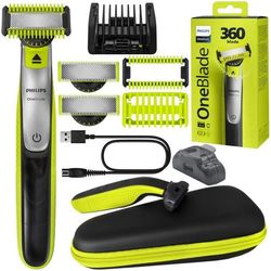 Philips OneBlade QP2834/23 rakapparat - elektrisk skäggtrimmer med fodral
