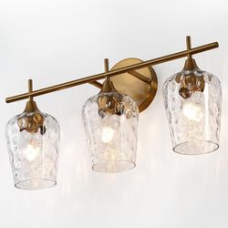 Tribesigns Vägglampa med 3 Ljuskällor, E27-Sockel, Energiklass E, Guld