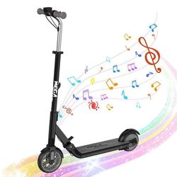 MEGA MOTION Fällbar Elektrisk Sparkcykel Svart, med handtag och justerbar hastighet, Motor 150W, lämplig för barn från 6 till 12 år