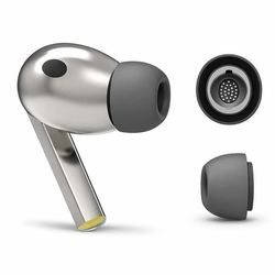 Silikon Ear Tips for Samsung Galaxy Buds3 Pro – Svart L med avlastningshull for trykk