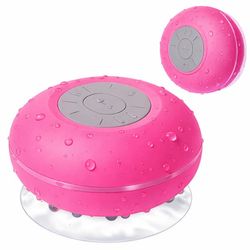 Vandtæt brusehøjttaler - Bluetooth-højttaler med sugekop Rosa
