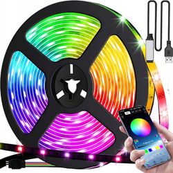 LED-strip RGB 3 m – Vandtæt LED-liste med Bluetooth, app og fjernbetjening