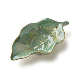 Keramisk Røgelsesholder Mondex Leaf 14x8x4 Grøn 1 Stk