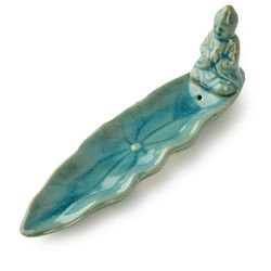 Keramik Røgelsesholder Mondex Budda 21x6x8 cm Grøn 1pc