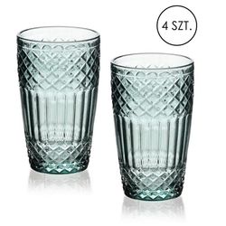 Glas Mondex Ella 8x6x12 cm grøn 4 stk