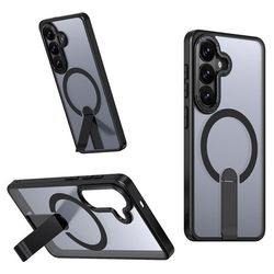 Mobilcover til Galaxy S26 MagSafe Hybrid Armor X med Stativ - Sort