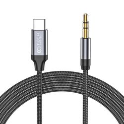 Tech-Protect USB-C Til Aux Mini (3,5 mm) Kabel 120 cm Sort