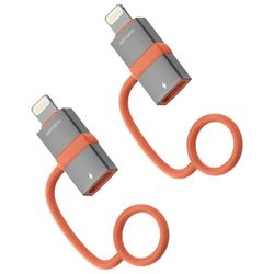 [2-pak] 4smarts USB-C til Lightning Adapter 27W - Grå