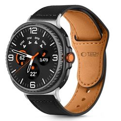 Tech-Protect Galaxy Watch 8/Classic (40/44/46mm) Armband Läder Fit - Svart