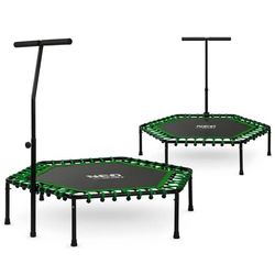 Fitnesstrampolin med håndtag 127 cm Neo-Sport - sekskantet grøn