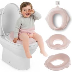 Sun Baby toiletsæde til børn, glat toiletsæde, hvid og pink