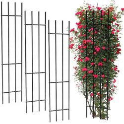 TG77602 Metal havepergola, støtte til planter, roser, blomster, espalier sæt med 3.