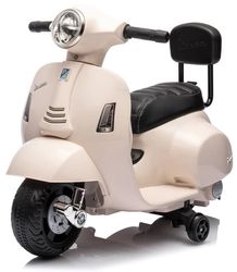 Vespa batteridriven skoter med ryggstöd, vit