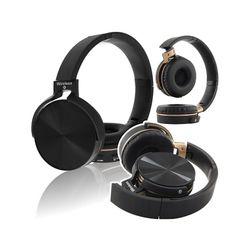 Trådløse Bluetooth-hovedtelefoner, letvægts, mp3-radio, foldbare, gaming, sorte