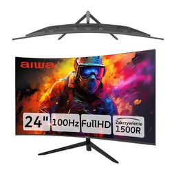 AIWA 24-tommers skærm 1920x1080 100Hz HDMI LED VA buet