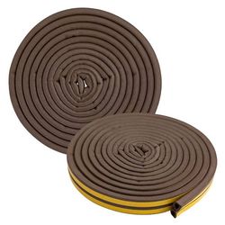 Selvklæbende lydtætningsliste til vinduer og døre type D 6m brun