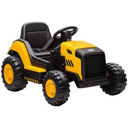 AIYAPLAY Elektrisk Traktor Officiellt CAT-licensierad 12 V Åkbar Traktor Gul