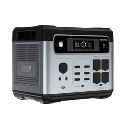 Bærbar kraftstation OUKITEL Inverter 2400W Peak 4800W, Lifepo4 Solar, UPS, Bluetooth-app til camping, nødsituationer og campingvogne